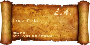 Lucz Aida névjegykártya
